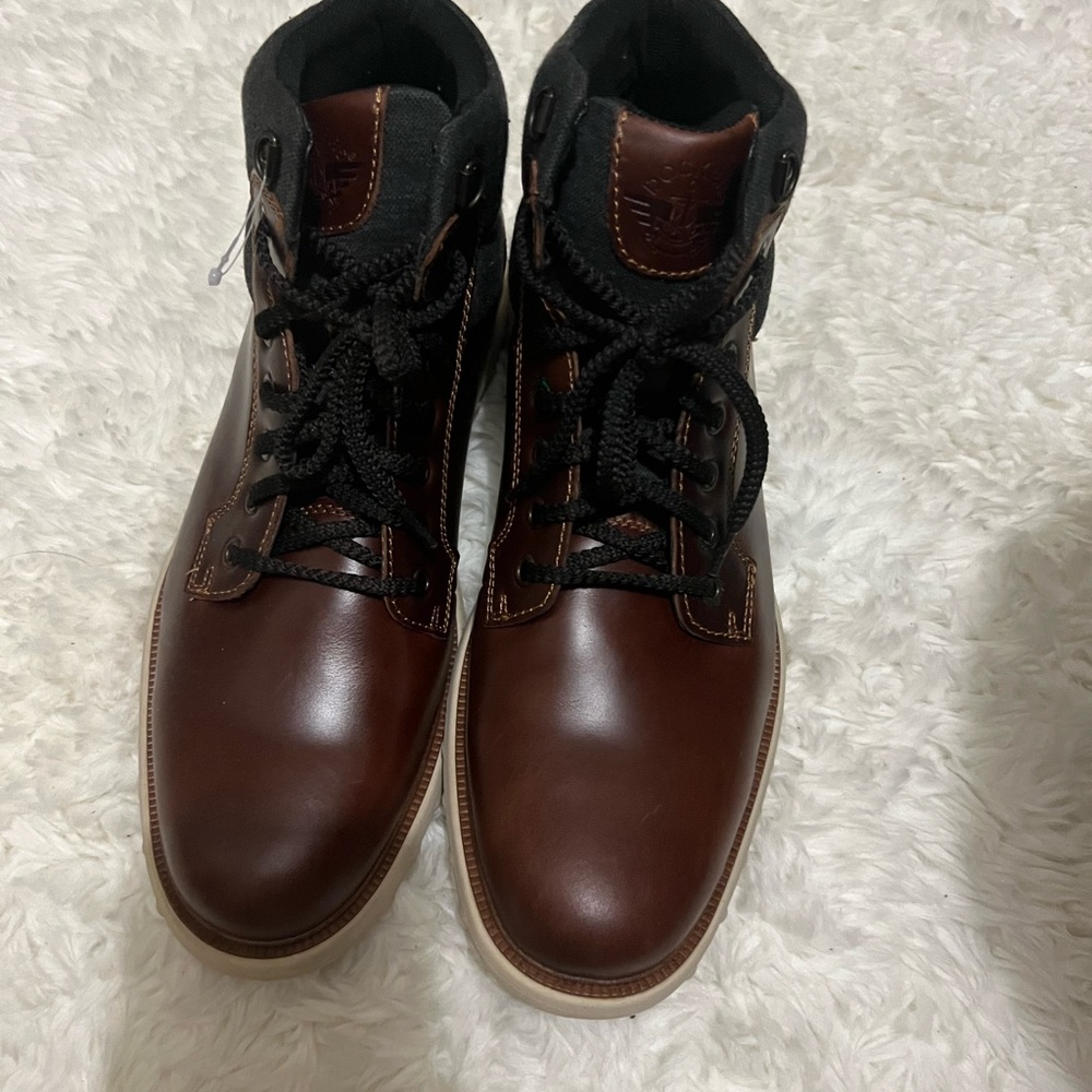 Dockers Brown, Dark Brown, Dark Grey, and Tan Leather Boots